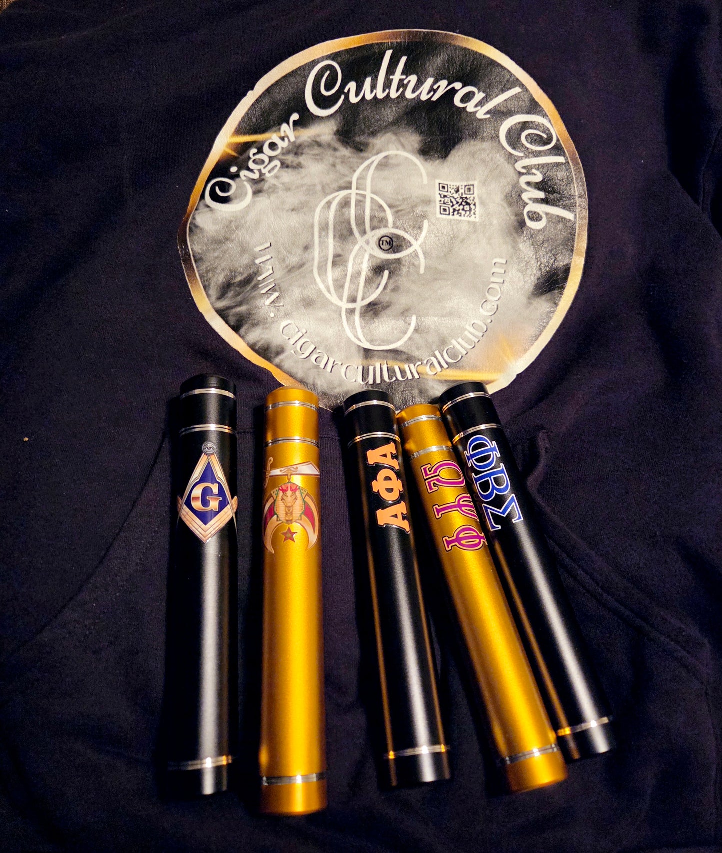 Black and Gold Customized Cigar Tubes
