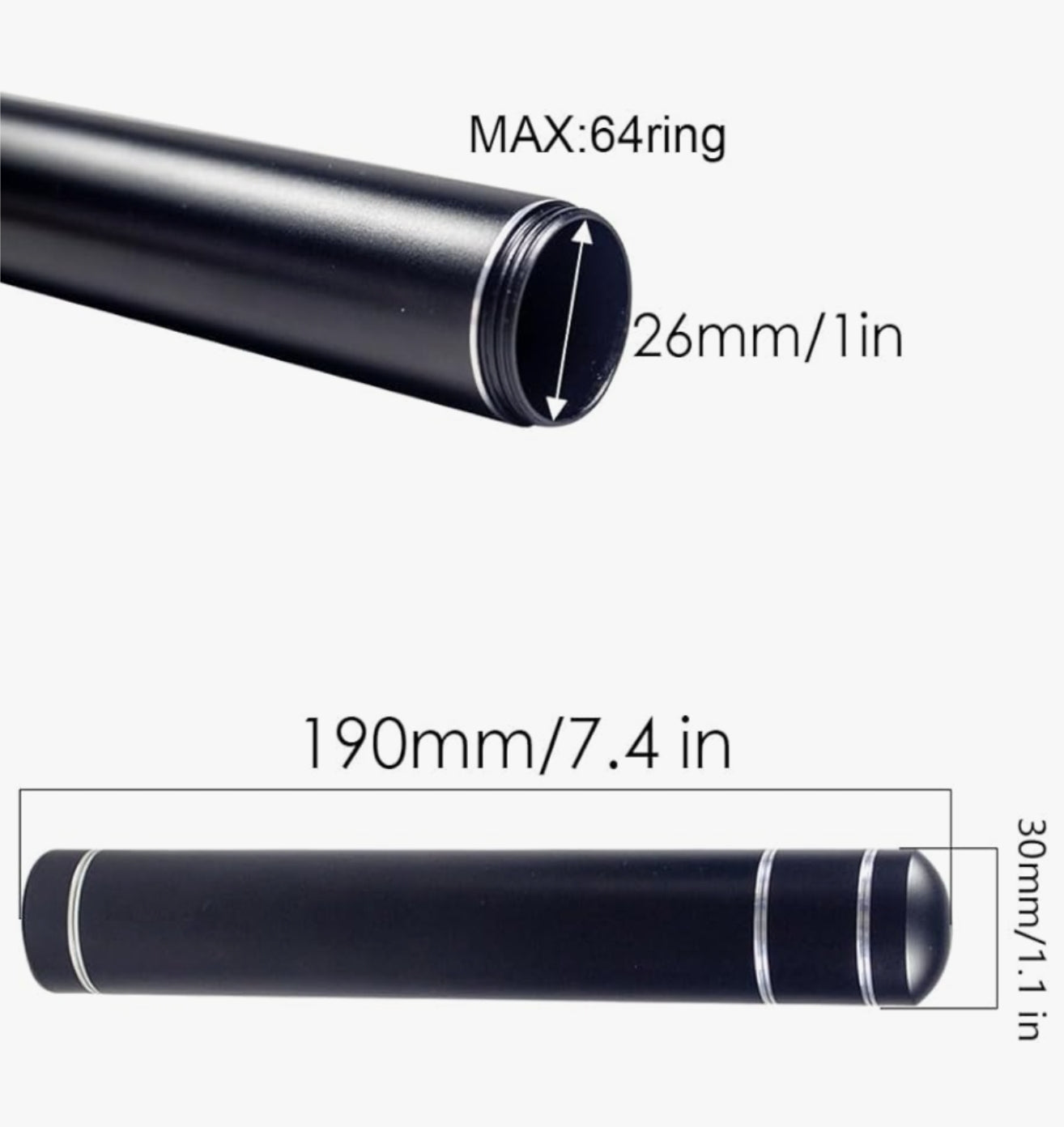 Black and Gold Customized Cigar Tubes